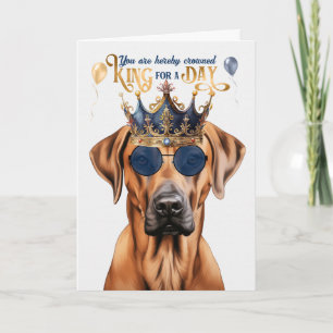 Carte Rhodesian Ridgeback Chien King pour un jour d'anni