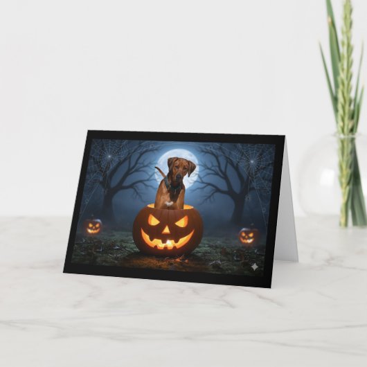 Carte Rhodesian Ridgeback Pumpkin Pals – Halloween vous (Devant)