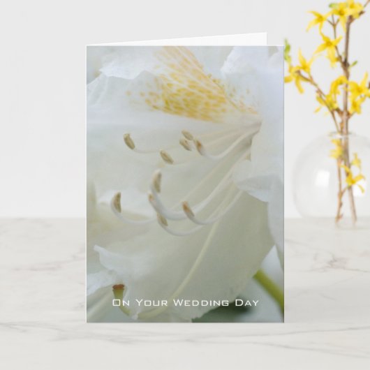 Carte Rhododendron blanc | Congratulation de Wedding (Fleur jaune)