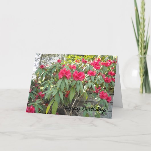 Carte Rhododendron rouge (Devant)