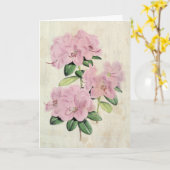 Carte Rhododendron Vintage à fleurs précoces (Fleur jaune)