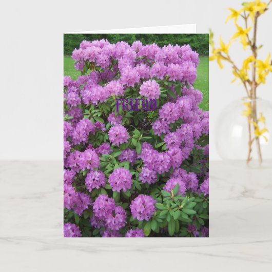 Carte Rhododendrone (Fleur jaune)