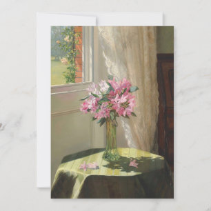 Carte Rhododendrons par une fenêtre Jessica Hayllar