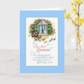 Carte Rhyme d'anniversaire (Fleur jaune)