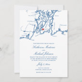 Carte RI Newport Code QR tout-en-un Mariage RSVP (Devant)