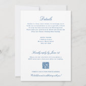Carte RI Newport Code QR tout-en-un Mariage RSVP (Dos)