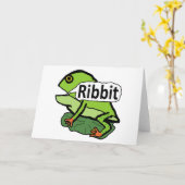 Carte Ribbit de grenouille amusant (Fleur jaune)