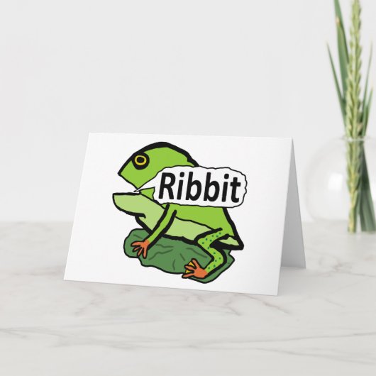 Carte Ribbit de grenouille amusant (Devant)