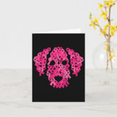 Carte Ribbon Chien Inspiration du cancer du sein G (Fleur jaune)