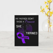 Carte Ribbon Purple Ma mère n'a pas élevé une princesse  (Fleur jaune)