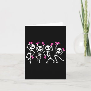 Carte Ribbon Sensibilisation au cancer du sein Squelette