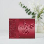 Carte Rich Red Wedding RSVP (Debout devant)