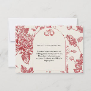 Carte Rich Rouge Floral Toile Floral