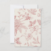 Carte Rich Rouge Floral Toile Floral (Dos)