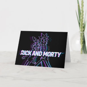 Carte RICK AND MORTY™   Glitched Rick And Morty