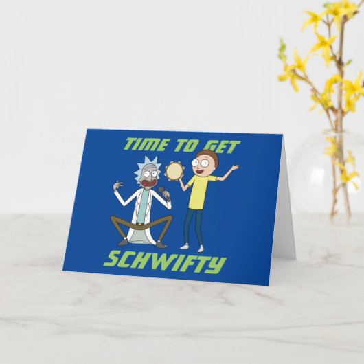 Carte RICK AND MORTY™ | Time To Get Schwifty (Fleur jaune)
