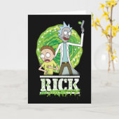 Carte RICK ET MORTY™ | Éclat vert (Fleur jaune)