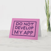 CARTE RICK ET MORTY™| NE PAS DÉVELOPPER MON APP (Devant)