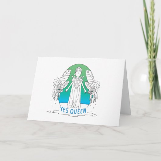 Carte RICK ET MORTY™| Oui Reine (Devant)