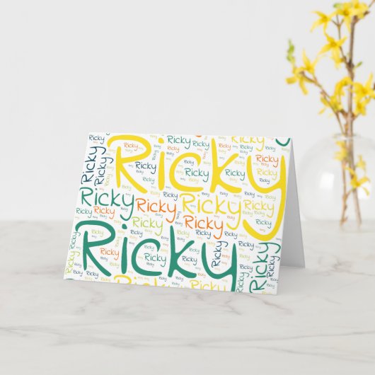 Carte Ricky (Fleur jaune)