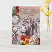 Carte rideau alice nonsens wonderland (Fleur jaune)