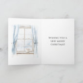 Carte Rideaux bleus de fenêtre Noël (Intérieur)