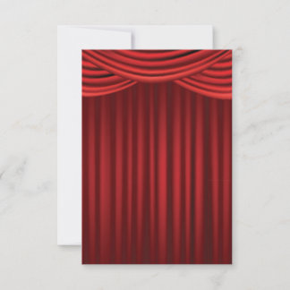 Carte Rideaux en scène rouge