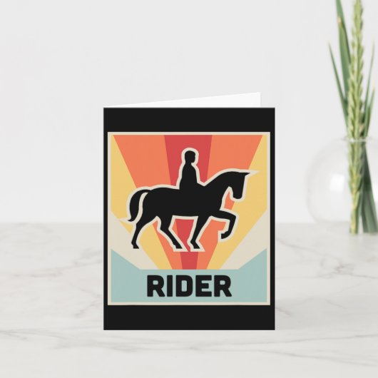 Carte Rider Vintage Équitation (Devant)