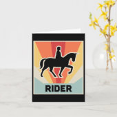 Carte Rider Vintage Équitation (Fleur jaune)
