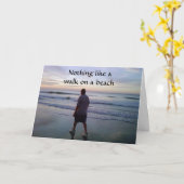 CARTE RIEN DE TEL QU'UNE MARCHE SUR LA PLAGE-HEUREUX *AN (Fleur jaune)