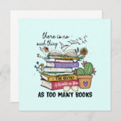 Carte Rien De Trop De Livres (Devant / Derrière)