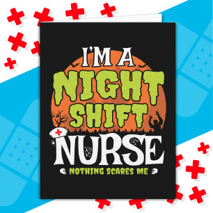 Carte Rien N'A Peur Drôle Halloween Night Shift Infirmiè