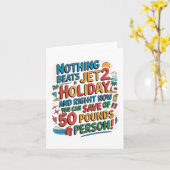 Carte Rien Ne Battre Un Jet 2 Vacances Drôle Internet Vi (Fleur jaune)