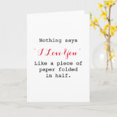 Carte rien ne dit que je t'aime comme drôle sarcastique (Fleur jaune)