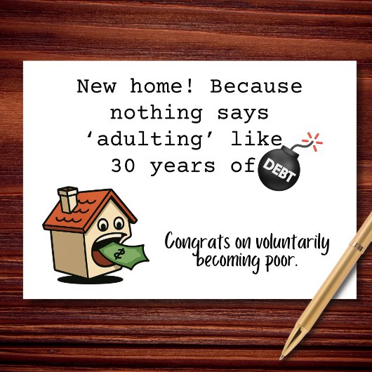 Carte Rien ne dit que l'âge de 30 ans d'endettement est 