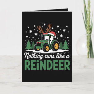 Carte Rien ne fonctionne comme un tracteur de Noël de re