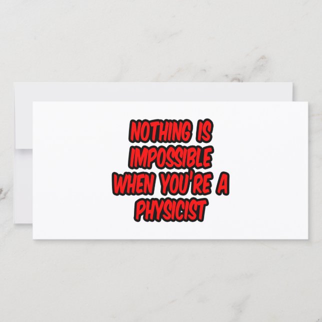 Carte Rien N'Est Impossible...Physicien (Devant)