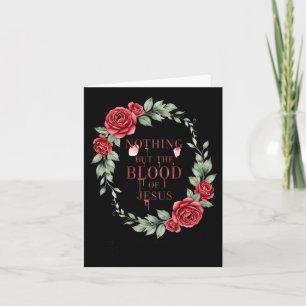 Carte Rien que le sang Jésus Verset de la Bible chrétien