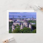 Carte Riga, Lettonie Photographie pittoresque (Devant/Arrière en situation)