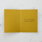 Carte Rindeer de Noël Funny, Bronze Profond (Intérieur)