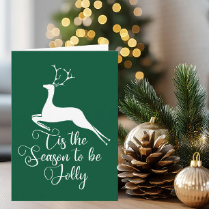 Carte Rindeer vert Cette saison Noël personnalisé