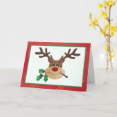 Carte Rinder De Carton Avec Mistletoe (Fleur jaune)