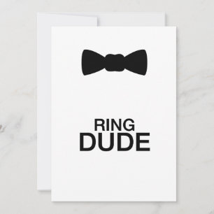 Carte Ring Dude enfants - Garçons Porte-bague mariage