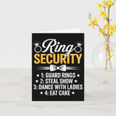 Carte Ring Security Wedding Party Funny Ring Bearer  (Fleur jaune)