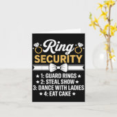 Carte Ring Security Wedding Party Funny Ring Bearer (Fleur jaune)