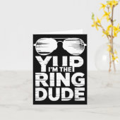 Carte Ring Security Wedding Party Funny Ring Bearer  (Fleur jaune)
