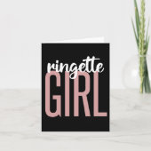 Carte Ringette fille | Cadeaux pour les joueurs de Ringe (Devant)