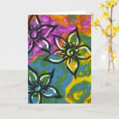 Carte Rire ensemble (Fleur jaune)