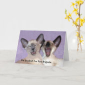 Carte Rire siamois (Fleur jaune)