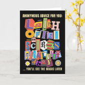Carte Rire Souvent - Typographie Positive Conception de (Fleur jaune)